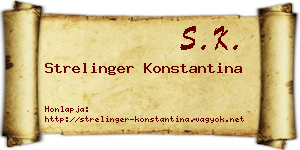 Strelinger Konstantina névjegykártya